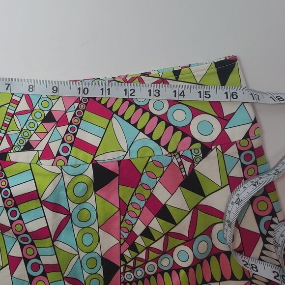 Caslon Geometric Print A-Line Skirt Size 10 – Colorful & Bold Cotton Blend - Picture 4 of 8